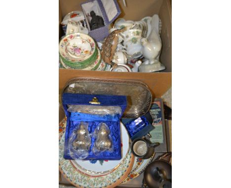 A Royal Standard True Love pattern part tea set; a Royal Grafton Majestic pattern tea for two; a Spode Chinese Rose part tea 