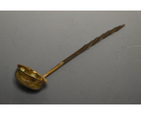 A Victorian silver toddy ladle