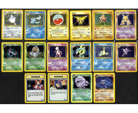 This lot contains 16 holo cards from the vintage era sets including Base Set, Jungle, Fossil, Base Set 2, Team Rocket. If the