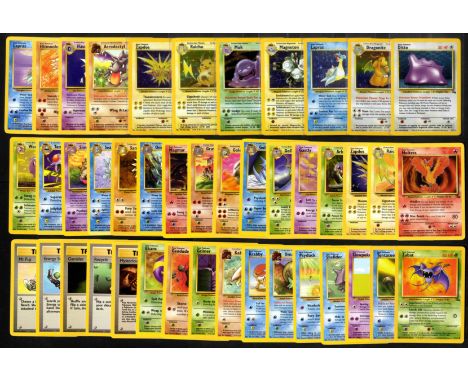 This lot contains a Partially Complete Fossil set with 43 cards.All Holo cards are in MP-LP conditions with ‘whiting’ on the 