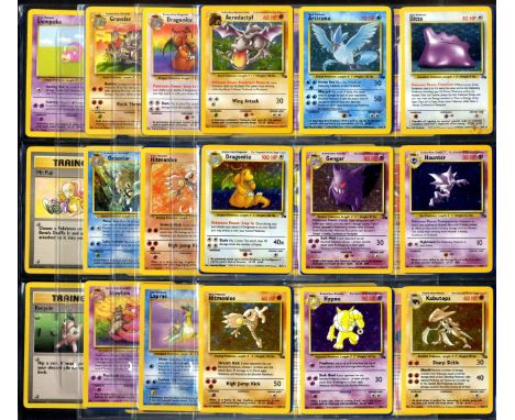 This lot contains a Complete Fossil Set from 1999 in Unlimited print. All cards are in LP-NM conditions. This lot is presente