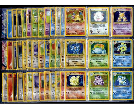This lot contains a childhood collection of Base Set, Jungle and Fossil cards. This collection features a Gengar 1st Edition 