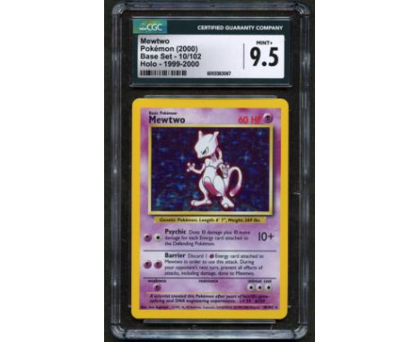 Oh it doesn't get much better than this! 4th Print CGC 9.5 Mewtwo Holo!This card has been authenticated and graded by CGC and