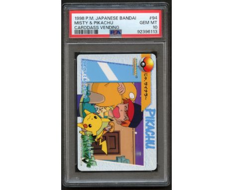 SGB report:&nbsp;Authenticated and graded by PSA and awarded a Gem Mint 10.&nbsp;About this card:PSA 10 Misty &amp; Pikachu #