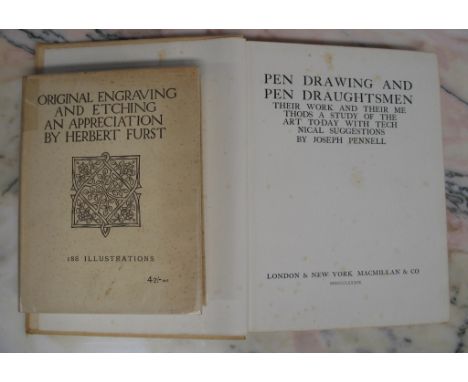 [ART HISTORY / THEORY / PRACTICE] RENNELL (J.) Pen Drawing and Pen Draughtsmanship, lge 4to, illus., plates, boards (some dar