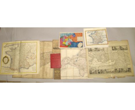 [MAPS] diverse maps incl. France (2), Lowestoft (1), Falmouth &amp; environs (1), Kent...shewing Railways (1), Swiss &amp; Co