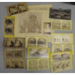 STEREOSCOPIC VIEWS, 1860's & later & a few photographs (small q.).