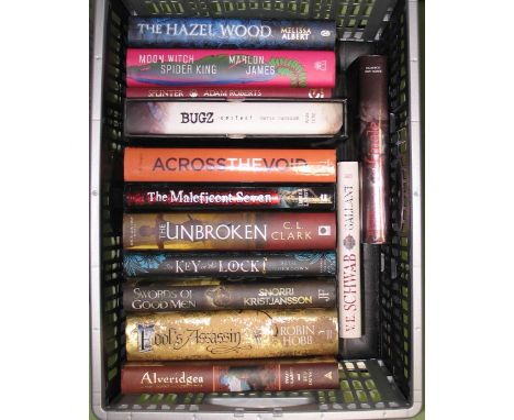 [SIGNED] Quantity of signed fantasy &amp; science first edition fiction novels, some limited editions. (1 box).