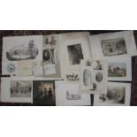 DECORATIVE PRINTS, small q., incl. view of MALVERN, a watercolour, etc. (small q.).