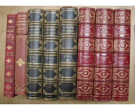 [BINDINGS / FRENCH HISTORY] CAMPAN, Memoirs of the Private Life of Marie Antionette, 3 vols, 8vo, illus., 492/500 sets, fine 