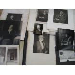 A collection of photographs, prints and engravings of eminent authors and academics, including J. B.
