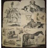 [LITHOGRAPHS] coll'n of unframed prints of CATS, DOGS, etc. (Q).