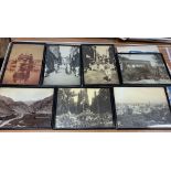AMRITSAR / INDIA / HIMALAYAS, 7 framed photos of views, street scenes etc. (7).
