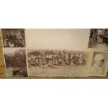 AFRICA, a large albumen print of hunters, natives and the animals they have shot in South Africa;