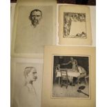 STRANG (William) a collection of 24 unframed etchings, of which 14 signed in pencil (24).