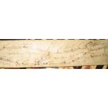 [18th C MS. ROAD MAP] coloured inks on vellum (2 sheets joined), 45 x 2 inches in total (vellum