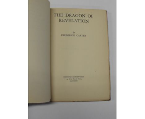 CARTER (Frederick) The Dragon of Revelation, London: Desmond Harmsworth, (1931). Endpapers: A Map of the Heavens by Frederick