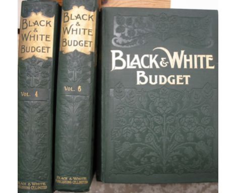 [BOER WAR, etc.] [PERIODICAL] Black & White Budget vols 1-6 bound in 5, 4to, illus., publisher's cloth gilt & blind, L., 1899