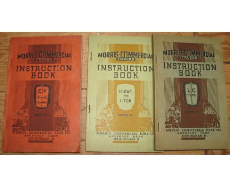 [MOTORING / TRUCKS] Morris Commercial Trucks Instruction Manual for the L. C. 25-CWT Model, 8vo, illus., card cover, Birmingh