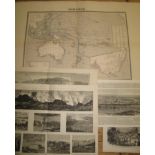 [PRINTS & MAPS] AUSTRALASIA, OCEANIC, NEW ZEALAND (5) AND GLOBAL COSTUMES (3), i.e. 8 prints in