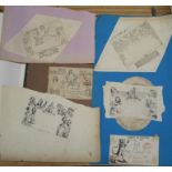 [POSTAL HISTORY] "No. 1 Ackermann's Comic Envelopes", litho, trimmed and laid down; a Mulready