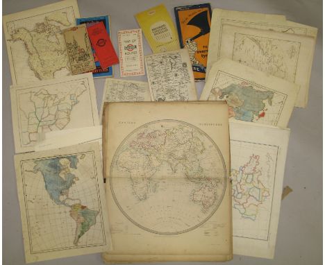 MAPS, misc. manuscript &amp; printed maps (incl. America), some folding, etc. (Q).