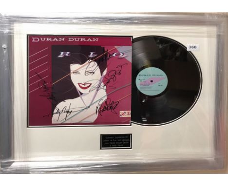 A signed autographed Rio album of the 1980's band Duran Duran, signed by Simon Le Bon, Nick Rhodes, John Taylor, Roger Taylor