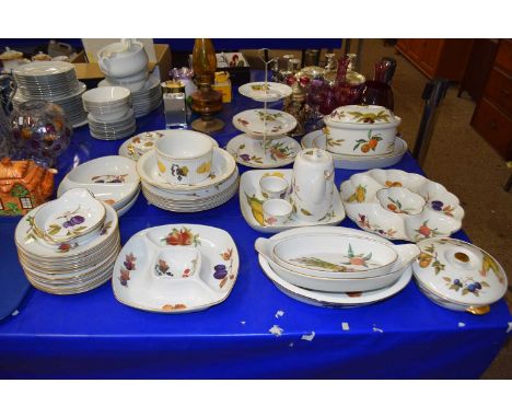 A large quantity of Royal Worcester Evesham pattern dinner wares