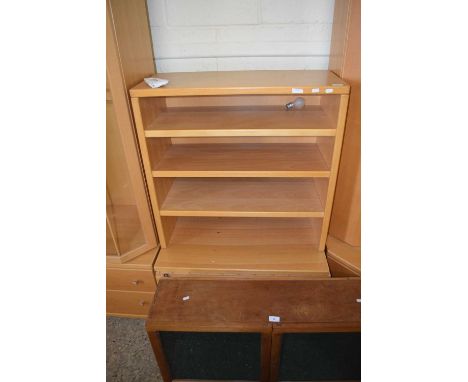 Modern light wood bookcase cabinet