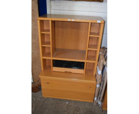 Modern light wood entertainment cabinet