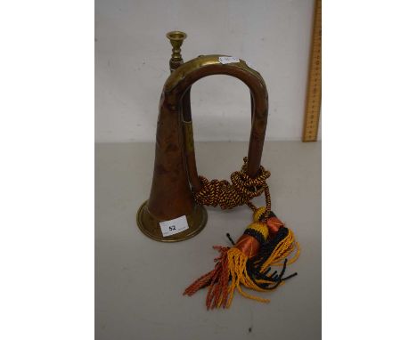 Copper and brass mounted bugle by Henry Potter &amp; Co