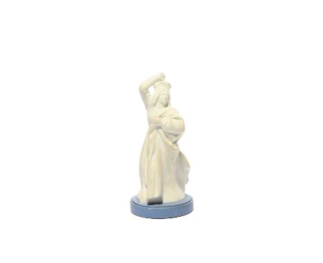 A Wedgwood Jasperware chess piece, late 18th century, after John Flaxman, modelled as the actress Sarah Siddons as Lady Macbe