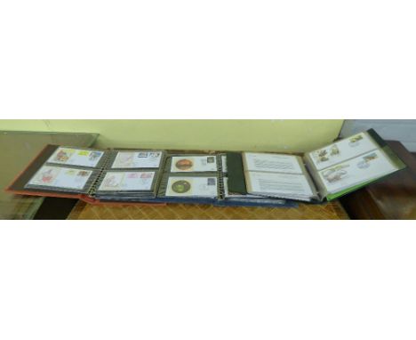 TWO ALBUMS OF SILK FIRST DAY COVERS INCLUDING: FLORA AND FAUNA ETC