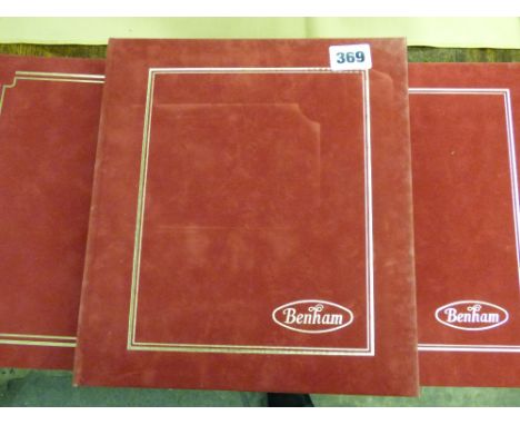 THREE ALBUMS OF BENHAM SILK GB FIRST DAY COVERS 