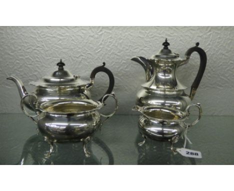 HM SILVER SHEFFIELD FOUR PIECE TEA/COFFEE SERVICE 1918 68 OZ APPROX 