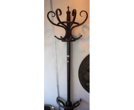 A BENTWOOD HAT AND STICK STAND