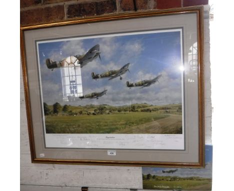 DOUGLAS BADER INTEREST: 'Inspiration', the official Douglas Bader 60th Anniversary Ltd edition print, after John Young, signe