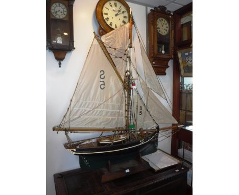A LARGE SCRATCH BUILT MODEL OF THE PILOT CUTTER 'PROSPEROUS';  the original ship was registered at Tresco 1830, built St Mary