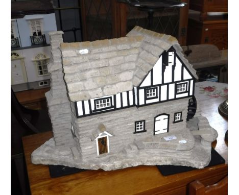 A PURBECK STONE MODEL WATER MILL