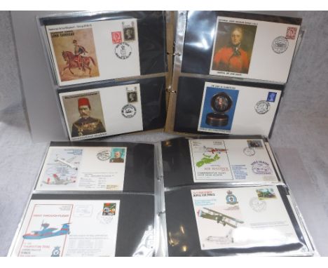 TWO ALBUMS OF FIRST DAY COVERS with covers of a military theme, including army museum covers