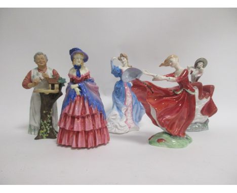 A collection of Royal Doulton figures, consisting of 'Cheryl' HN3253, 'Fiona' HN3252, 'Hannah' HN4050, 'Good Morning' HN2671 