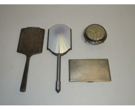 An early 20th Century engine turned and hallmarked silver cigarette case,  maker probably W T Toghill &amp; Co, 14cm x 8.5cm,