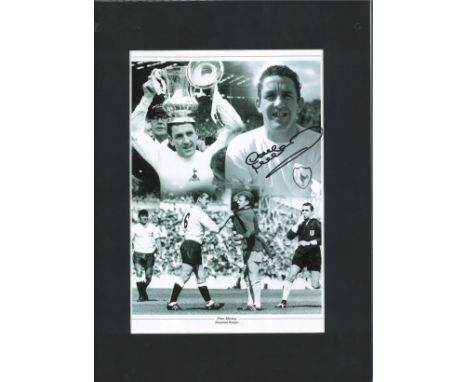 Football Dave Mackay signed 16x12 mounted black and white photo picturing the Spurs legend during his playing days in the Six