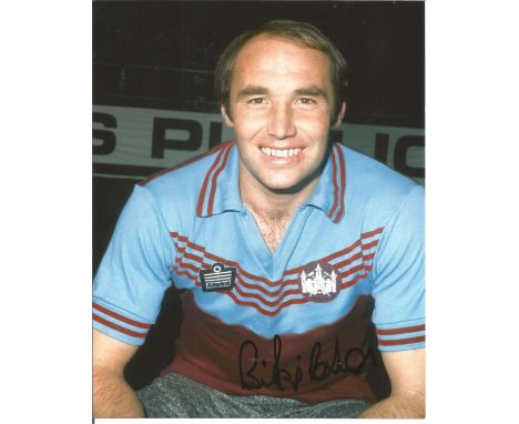 Football Bryan Pop Robson signed 10x8 colour photo pictured during his playing days with West Ham United. Good Condition. All
