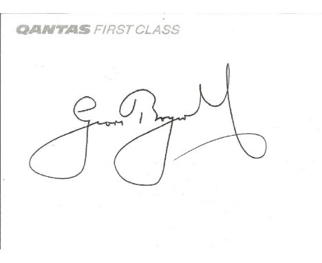 Cricket Sir Geoffrey Boycott 7x5 signature piece. Sir Geoffrey Boycott, OBE, is a retired Test cricketer, who played cricket 