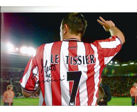 Football Matt Le Tissier 12x8 signed colour photo pictured while playing for Southampton. Le Tissier spent his entire profess