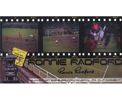 Football Ronnie Radford signed 16x12 colour montage photo picturing his iconic goal for Hereford against Newcastle in the 197