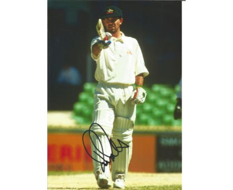 Cricket Ricky Ponting signed 12x8 colour photo pictured while playing for Australia. Good Condition. All signed pieces come w