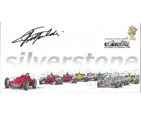 Motor Racing Emerson Fittipaldi signed commemorative Silverstone envelope PM 21st April 2000 Silverstone Northants 50 years o
