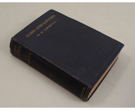 D H Lawrence, Sons and Lovers, First Edition, published by Duckworth 1913, with original bindingsCondition Report:  good cond